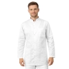 Bluza medyczna męska ze stójką biała ze stójką szarą długi rękaw roz.3XL – bluza medyczna – bluza lekarska robocza